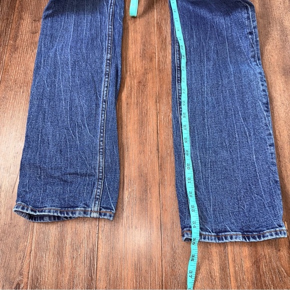 Abercrombie & Fitch Slim Straight Ultra High Rise Jeans dark blue LONG - Picture 14 of 16